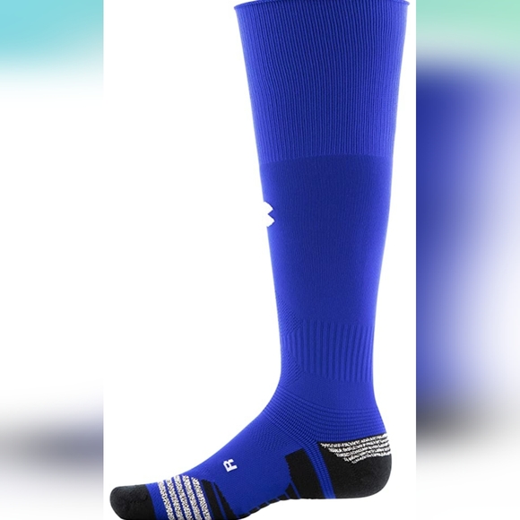 Under Armour OTC soccer Over the calf performance sport athletic sock blue NWT - Picture 3 of 12
